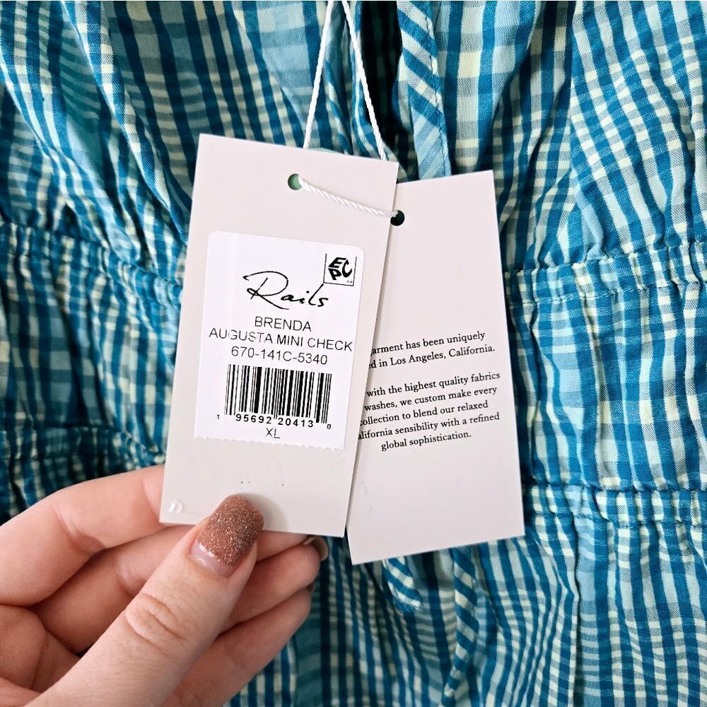 NWT Rails Brenda Mini Dress in Augusta Mini Check - Picture 7 of 10